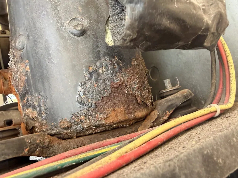 Rust on the compressor housing