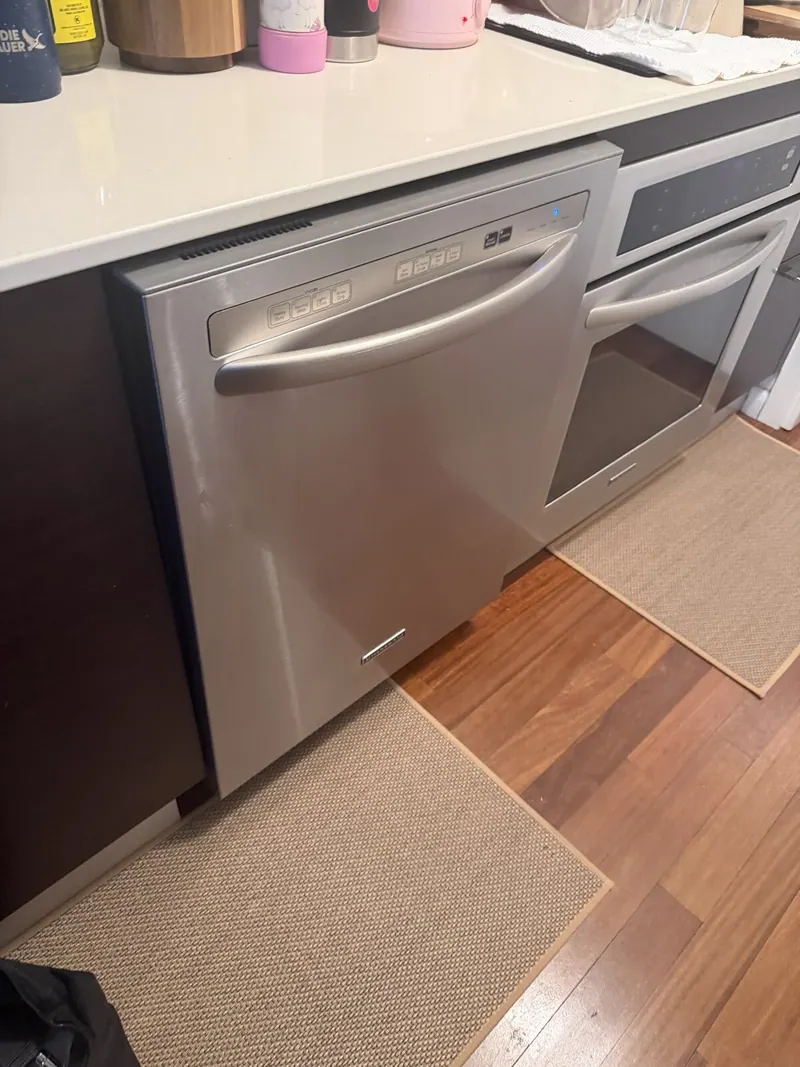Stainless steel dishwasher under the counter
