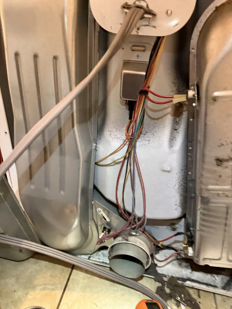 Heating element housing and wiring inside the dryer