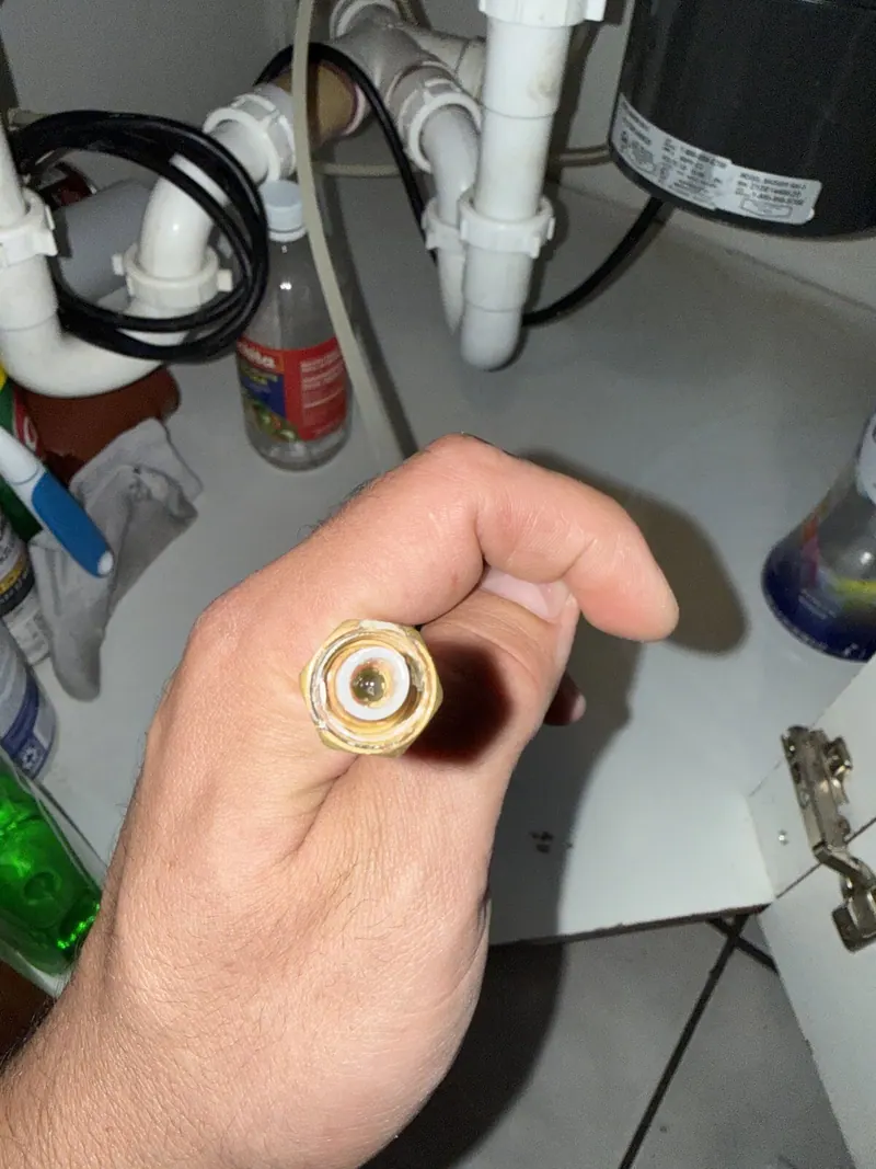 Brass water line connector