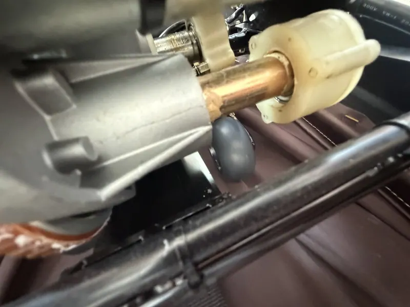 Massage roller shaft and gear inside the chair