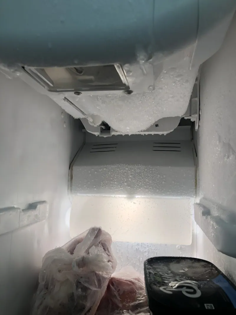 Ice buildup in the freezer compartment