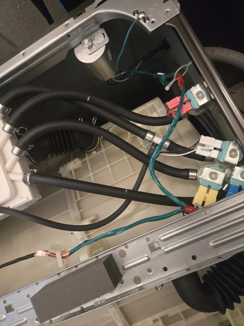 Washer water inlet valves and hoses