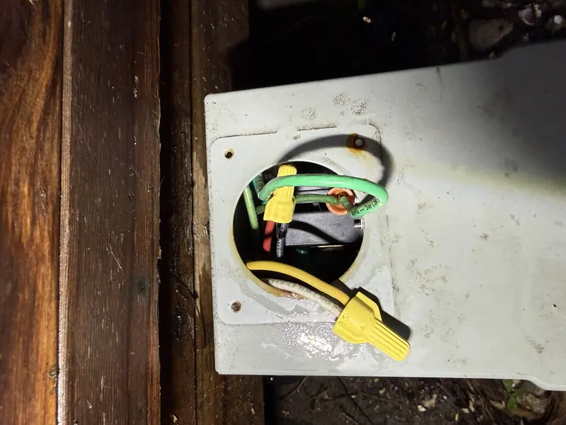 Electrical junction box with wiring