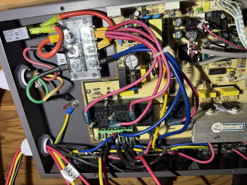 Sauna control board and wiring
