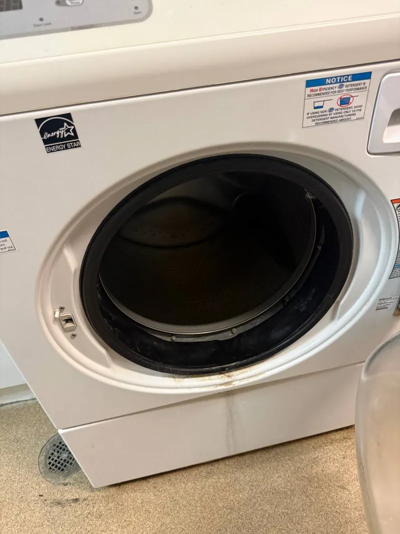 Washer with the door open