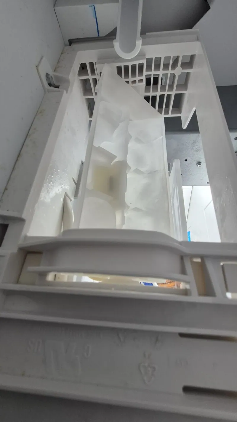 Ice maker with ice cubes