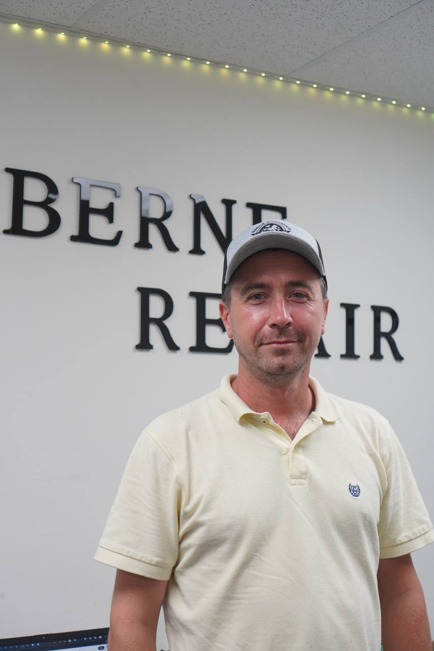 Andrei Lavrov, EPA-608 certified Berne Appliance Repair technician, at the Berne Repair office