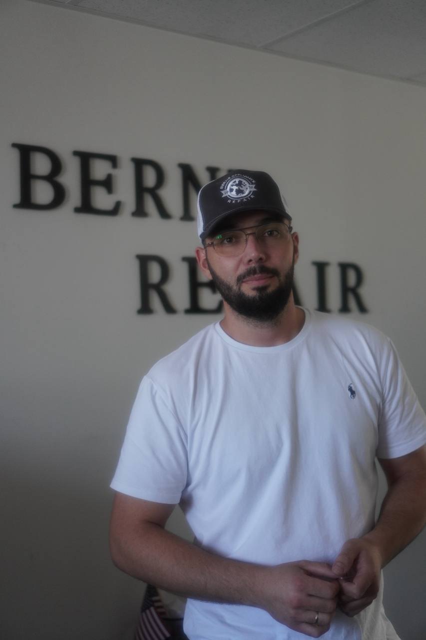 Refat Bekirov, EPA-608 certified Berne Appliance Repair technician, at the Berne Repair office